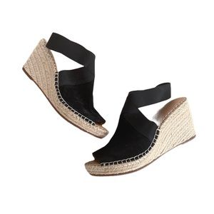 Gentle Souls Colleen Espadrille Wedge in Black 7